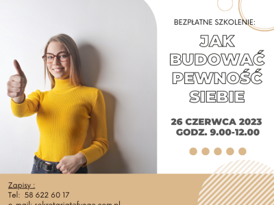 Bezpłatne szkolenie : "Jak budować pewność siebie"